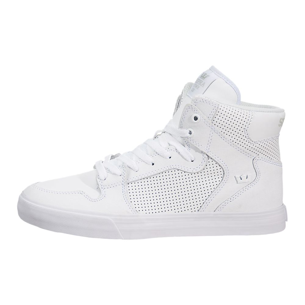 Baskets Montantes Supra Vaider Blanche White/White Homme | EBP-55286257